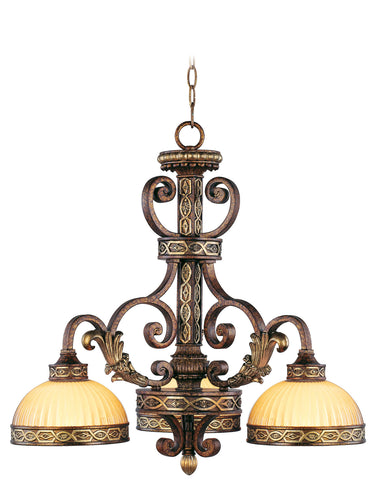 Livex Seville 3 Light PBZ Chandelier - C185-8523-64