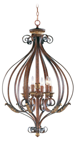 Livex Villa Verona 6 Light VBZ Foyer - C185-8558-63