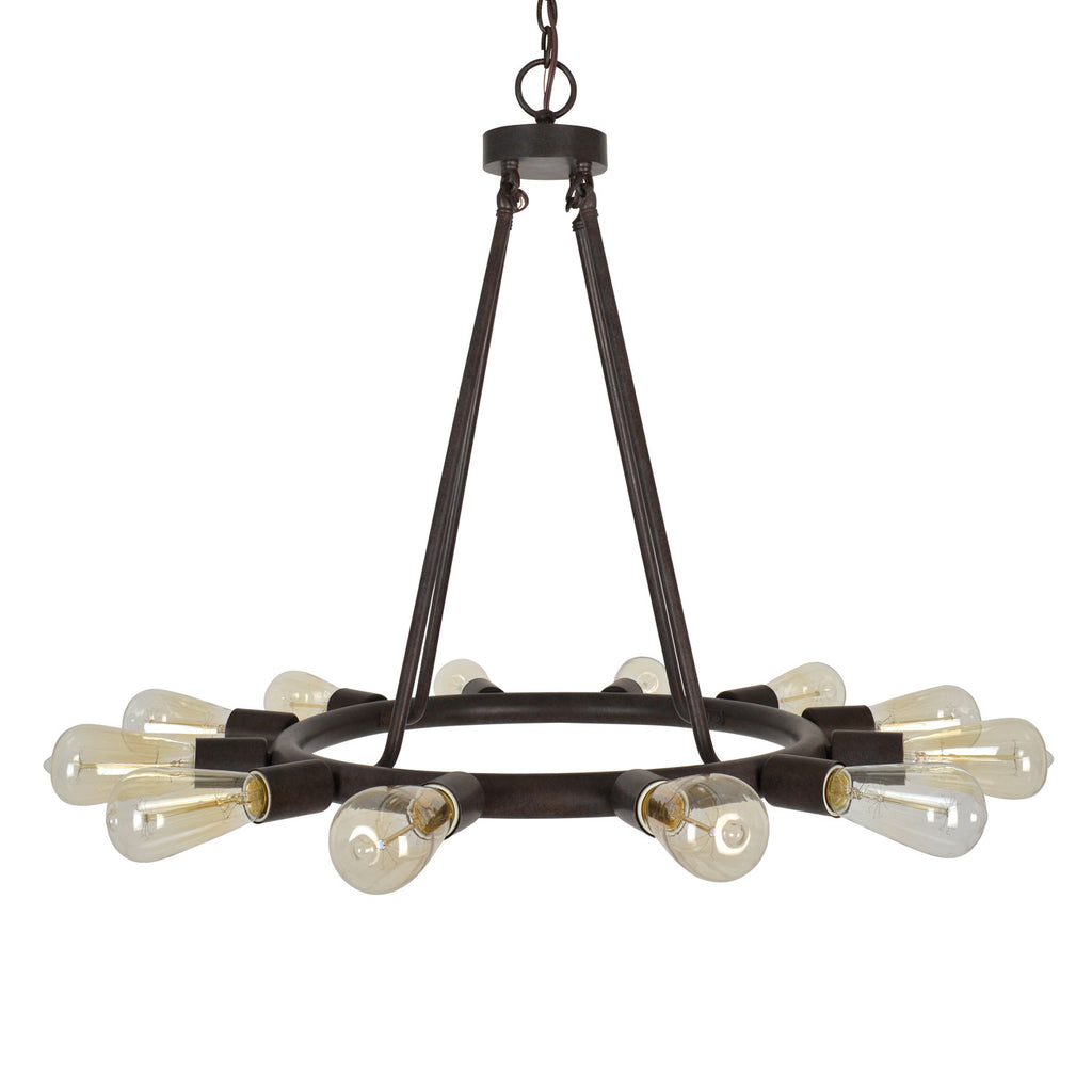 12 Light Charcoal Bronze Chandelier - C193-9045-CZ