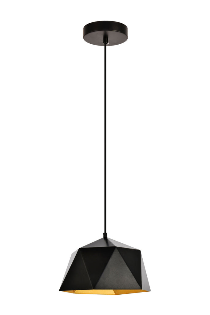 ZC121-LDPD2079 - Living District: Arden Collection Pendant D10.2 H6.7 Lt:1 Black and Gold Finish