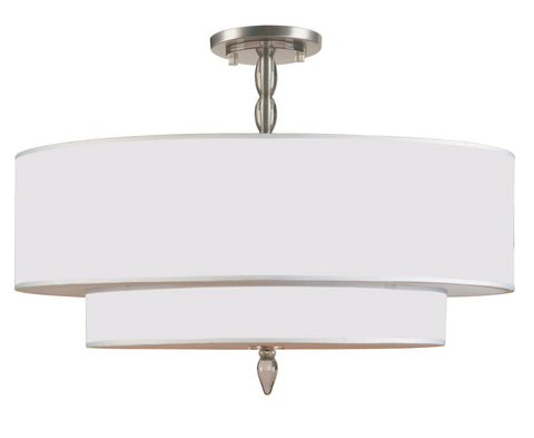 5 Light Satin Nickel Transitional  Modern Ceiling Mount - C193-9507-SN_CEILING