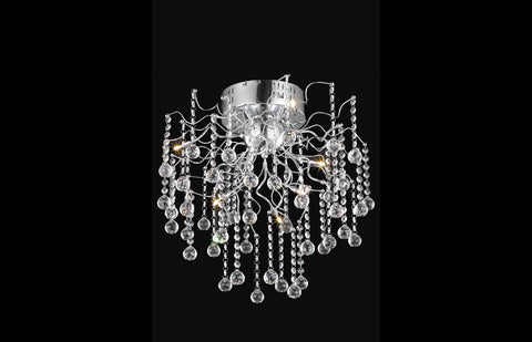 C121-2075F18C/RC - Regency Lighting: Astro 6 light Chrome Flush Mount Clear Royal Cut Crystal