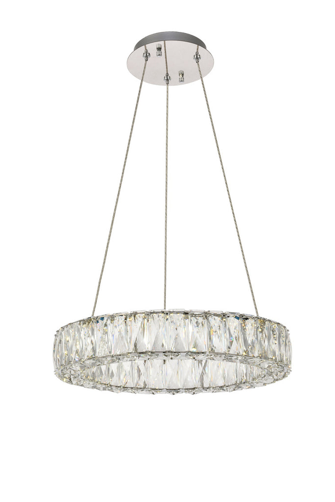 ZC121-3503D17C - Regency Lighting: Monroe Integrated LED chip light Chrome Pendant Clear Royal Cut Crystal