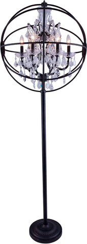 ZC121-1130FL24DB-GT/RC By Regency Lighting - Geneva Collection Dark Bronze Finish 6 Lights Floor Lamp