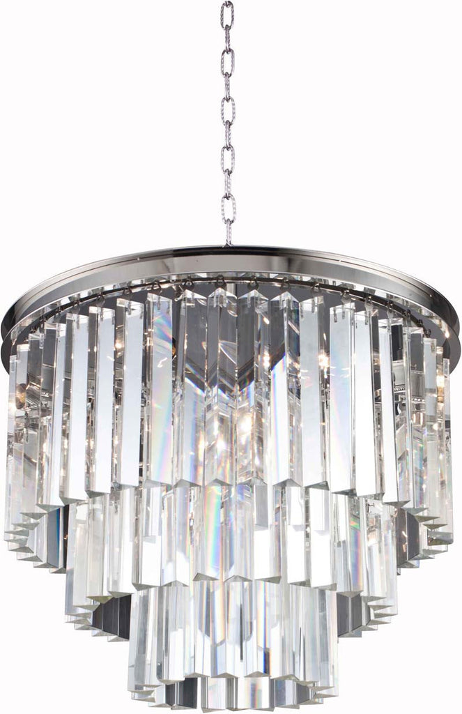 ZC121-1201D20PN-GT/RC By Regency Lighting - Sydney Collection Polished nickel Finish 9 Lights Pendant Lamp