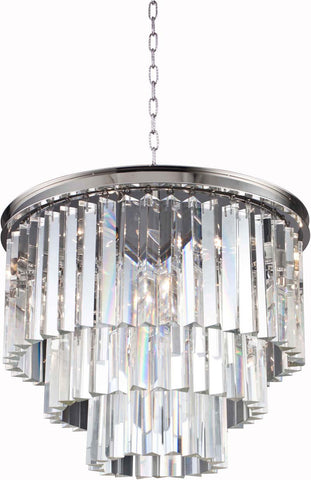 C121-1201D20PN/RC By Elegant Lighting - Sydney Collection Polished nickel Finish 9 Lights Pendant lamp