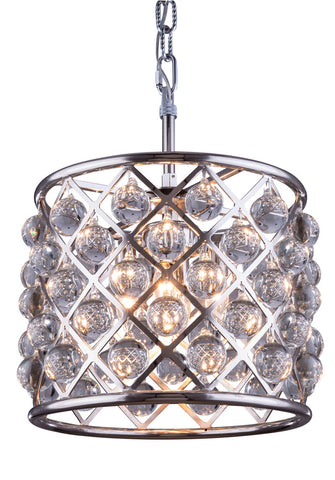 C121-1204D14PN/RC By Elegant Lighting - Madison Collection Polished nickel Finish 3 Lights Pendant lamp