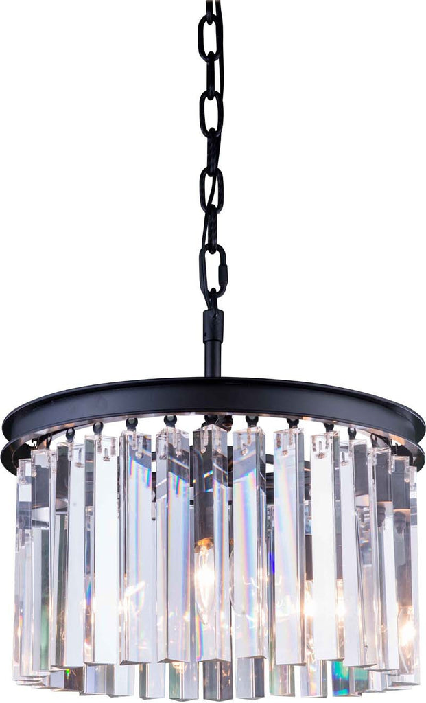 C121-1208D16MB/RC By Elegant Lighting - Sydney Collection Mocha Brown Finish 3 Lights Pendant lamp