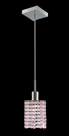 C121-1281D-S-R-RO/RC By Elegant Lighting Mini Collection 1 Lights Pendant Chrome Finish