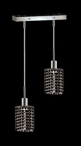 C121-1282D-O-R-JT/RC By Elegant Lighting Mini Collection 2 Lights Pendant Chrome Finish