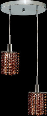 C121-1282D-R-P-TO/RC By Elegant Lighting Mini Collection 2 Lights Pendant Chrome Finish