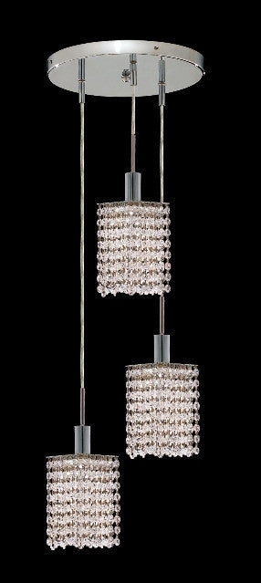 ZC121-1283D-R-S-CL/EC By Regency Lighting Mini Collection 3 Lights Pendant Chrome Finish