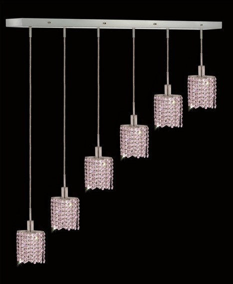 C121-1286D-O-E-RO/RC By Elegant Lighting Mini Collection 6 Lights Pendant Chrome Finish