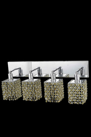 C121-1384W-O-S-BO/RC By Elegant Lighting Mini Collection 4 Light Wall Sconces Chrome Finish