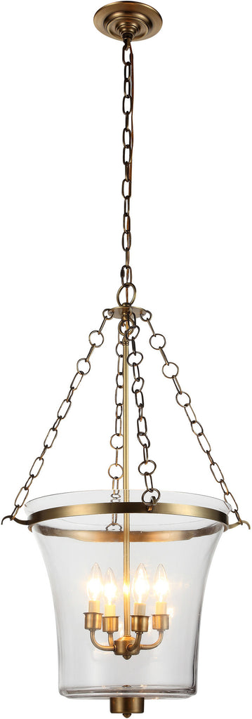 C121-1423F19BB By Elegant Lighting - Seneca Collection Burnished Brass Finish 4 Lights Flush Mount