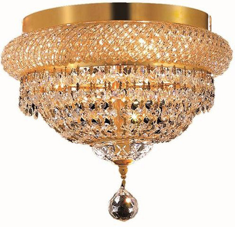 ZC121-1803F12G/EC By Regency Lighting - Primo Collection Gold Finish 4 Lights Flush Mount