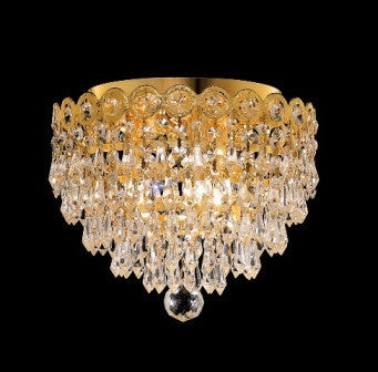 C121-1902F10G By Regency Lighting-Century Collection Gold Finish 3 Lights Flush