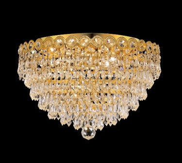 C121-1902F16G By Regency Lighting-Century Collection Gold Finish 4 Lights Flush