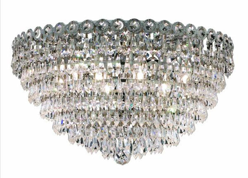 ZC121-1902F20C/EC By Regency Lighting - Century Collection Chrome Finish 9 Lights Flush Mount