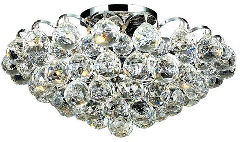 ZC121-2001F14C/EC By Regency Lighting - Godiva Collection Chrome Finish 4 Lights Flush Mount