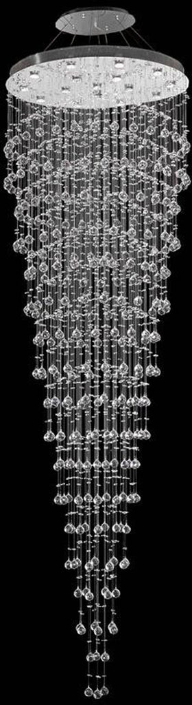 ZC121-V2006G36C/EC By Elegant Lighting - Galaxy Collection Chrome Finish 16 Lights Foyer/Hallway