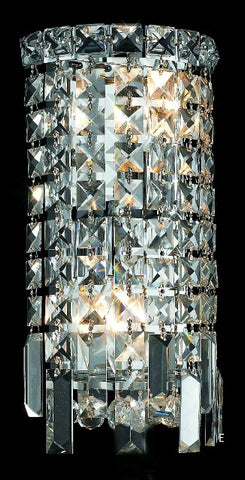 ZC121-V2031W6C/RC By Elegant Lighting Maxim Collection 2 Light Wall Sconces Chrome Finish