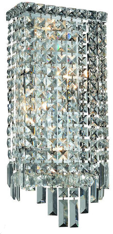 ZC121-V2033W8C/EC By Elegant Lighting - Maxim Collection Chrome Finish 4 Lights Wall Sconce