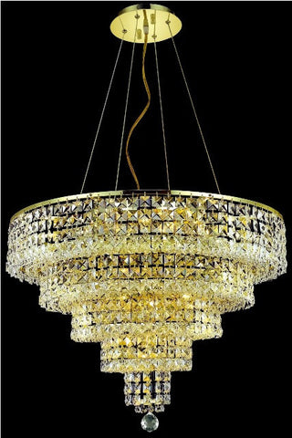 ZC121-2037D26G/EC By Regency Lighting Maxim Collection 14 Light Chandeliers Gold Finish