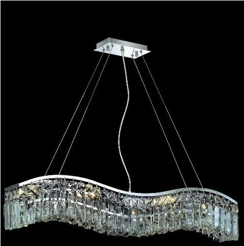 ZC121-2040D30C/EC By Regency Lighting Contour Collection 6 Light Chandeliers Chrome Finish