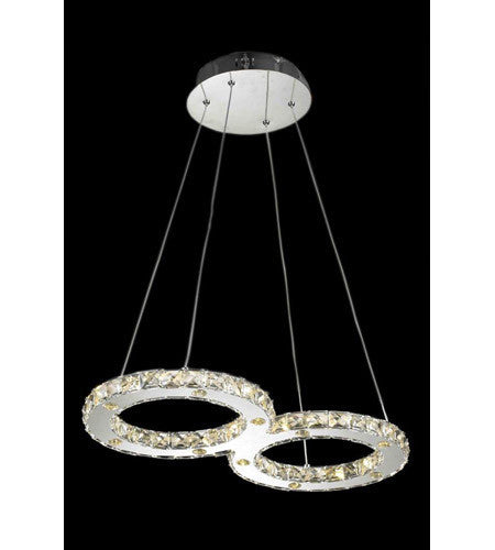 C121-2062D22C/RC By Elegant Lighting Atom Collection 24 Light Dining Room Chrome Finish