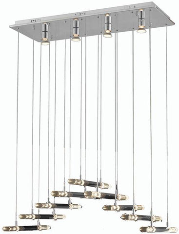 C121-2089D32C/EC By Elegant Lighting - Alpha Collection Chrome Finish 4 Lights Dining Room