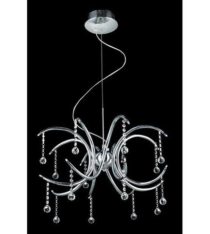 C121-2093D20C/RC By Elegant Lighting Hydra Collection 16 Light Dining Room Chrome Finish