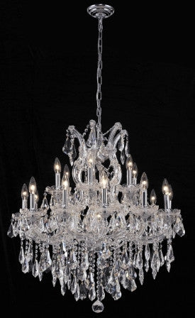 C121-2801D30C By Regency Lighting-Maria Theresa Collection Chrome Finish 19 Lights Chandelier