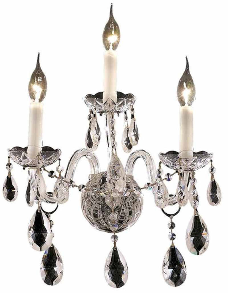 ZC121-7829W3C/EC By Regency Lighting - Alexandria Collection Chrome Finish 3 Lights Wall Sconce