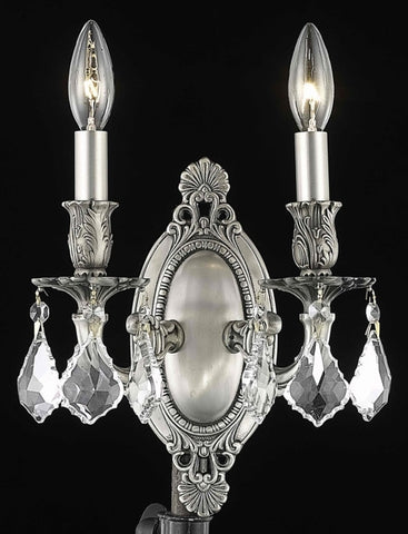 ZC121-9202W9PW/EC By Regency Lighting Rosalia Collection 2 Light Wall Sconces Pewter Finish