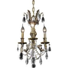 ZC121-9403D13AB/EC By Regency Lighting Marseille Collection 3 Lights Chandelier Antique Bronze Finish