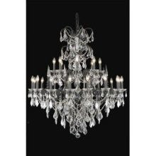 C121-9724G44DB/RC By Elegant Lighting Athena Collection 24 Lights Chandelier Dark Bronze Finish