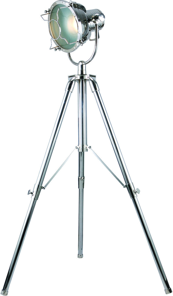 C121-FL1206 By Elegant Lighting - Ansel Tripod Collection Chrome Finish 1 Light Floor Lamp