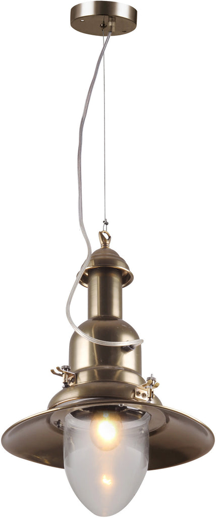 C121-PD1222 By Elegant Lighting - Industrial Collection Antique Brass Finish 1 Light Pendant lamp