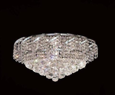 ZC121-VECA1F20C/RC By Elegant Lighting - Belenus Collection Chrome Finish 8 Lights Flush Mount