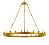 Wrought Iron Vintage Barn Metal Castile One Tier Chandeliers Industrial Loft Rustic Lighting - G7-CG/3428/24