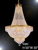 Chandelier W/ Swarovski CrystalH50" X W30" - Go-A93-870/14Largesw