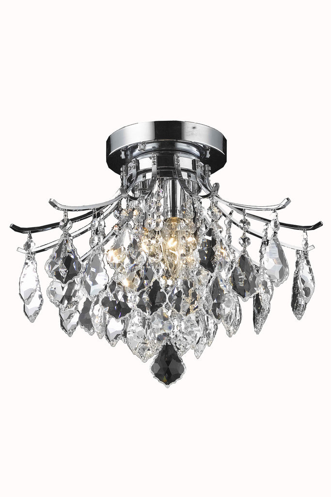 ZC121-LD8100F16C - Living District: Amelia Collection Flush Mount D16in H12in Lt:3 Chrome Finish