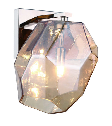 ZC121-4002W5PNGT - Urban Classic: Gibeon 1 Light Polished Nickel & Golden Teak Shade Wall Sconce