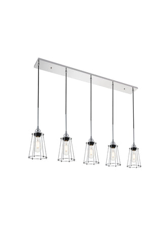 ZC121-LD4047D46C - Living District: Auspice 5 light chrome Pendant