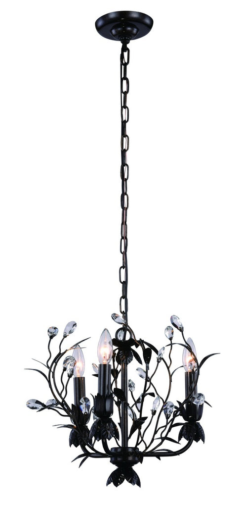 ZC121-1222D14GDB/RC - Urban Classic: Arbor 3 light Golden Dark Bronze Pendant Clear Royal Cut Crystal