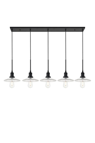 ZC121-LD4040D48BK - Living District: Waltz 5 light black Pendant