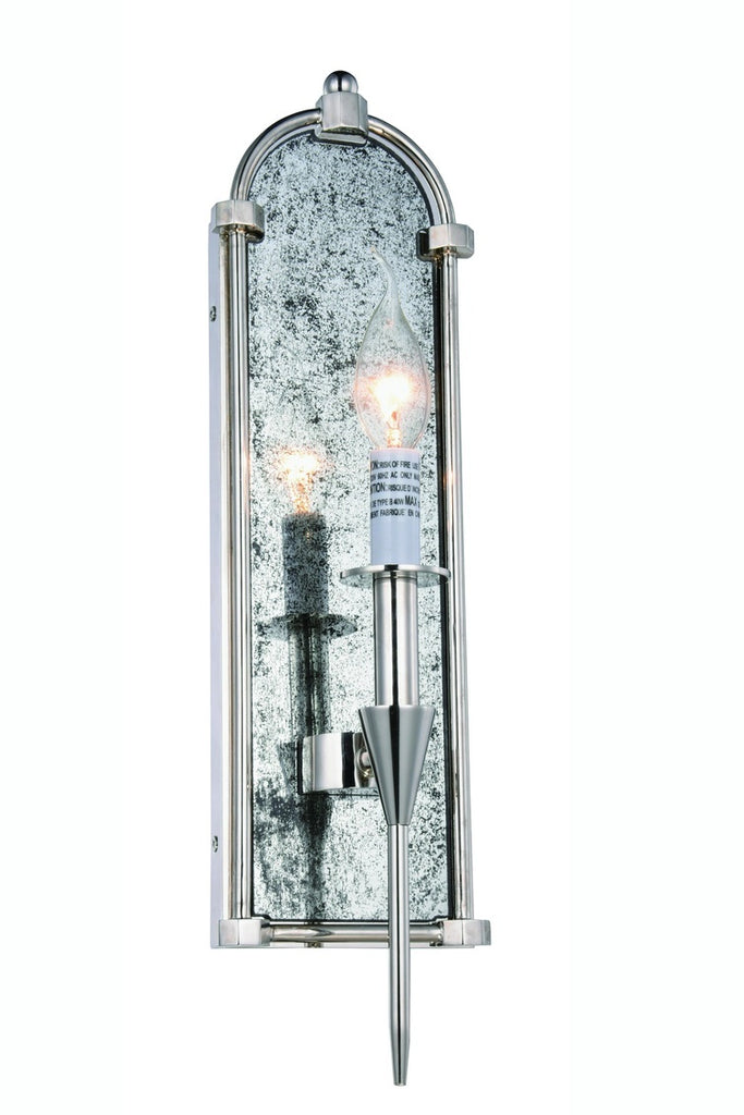 ZC121-1491W5PN - Urban Classic: Bavaria 1 light Polished Nickel Wall Sconce