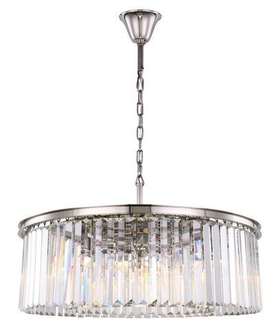 ZC121-1238G43PN/RC - Urban Classic: Sydney 10 light Polished nickel Chandelier Clear Royal Cut Crystal