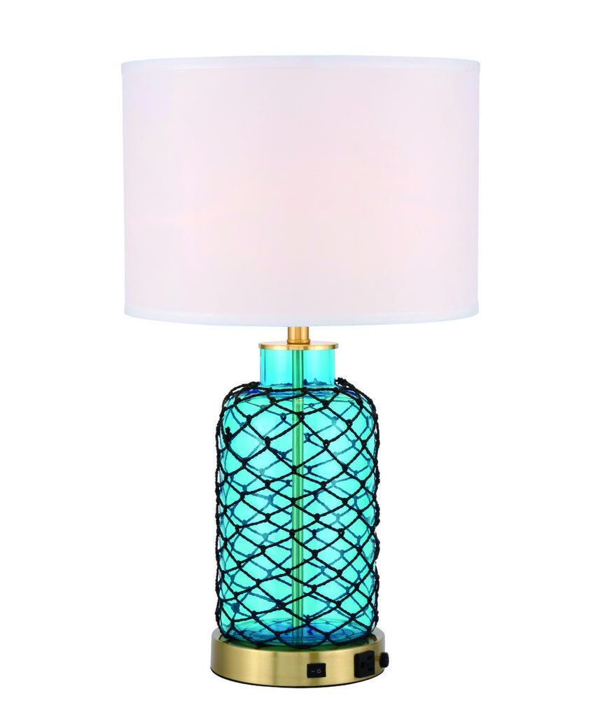 ZC121-TL3033BR - Regency Decor: Sirena 1 light Brass Table Lamp